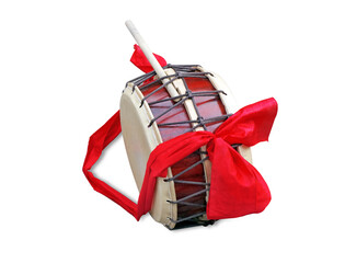 korean drum on white background