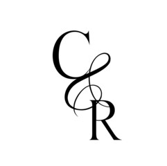 rc, cr, monogram logo. Calligraphic signature icon. Wedding Logo Monogram. modern monogram symbol. Couples logo for wedding