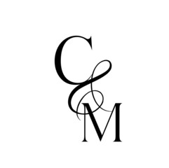 mc, cm, monogram logo. Calligraphic signature icon. Wedding Logo Monogram. modern monogram symbol. Couples logo for wedding