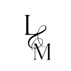 ml, lm, monogram logo. Calligraphic signature icon. Wedding Logo Monogram. modern monogram symbol. Couples logo for wedding