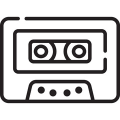 music icon detailed outline