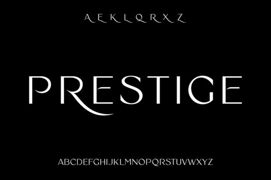 Elegant luxury display font vector with alternates