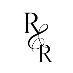 rr, rr, monogram logo. Calligraphic signature icon. Wedding Logo Monogram. modern monogram symbol. Couples logo for wedding