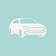abstract background for car side view, paper cut, vector illustrations