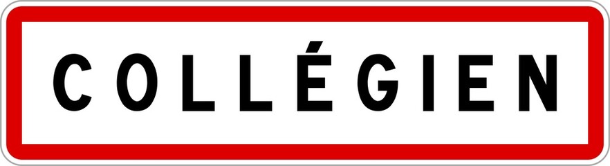 Panneau entrée ville agglomération Collégien / Town entrance sign Collégien