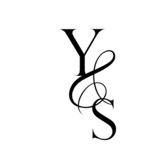 sy, ys, monogram logo. Calligraphic signature icon. Wedding Logo Monogram. modern monogram symbol. Couples logo for wedding