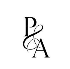 ap, pa, monogram logo. Calligraphic signature icon. Wedding Logo Monogram. modern monogram symbol. Couples logo for wedding
