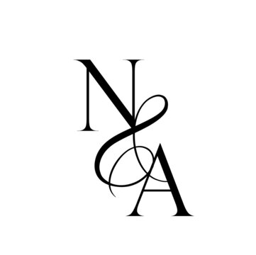 an, na, monogram logo. Calligraphic signature icon. Wedding Logo Monogram. modern monogram symbol. Couples logo for wedding