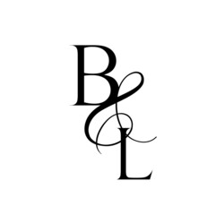 lb, bl, monogram logo. Calligraphic signature icon. Wedding Logo Monogram. modern monogram symbol. Couples logo for wedding