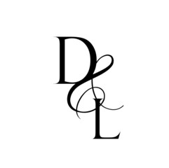 ld, dl, monogram logo. Calligraphic signature icon. Wedding Logo Monogram. modern monogram symbol. Couples logo for wedding