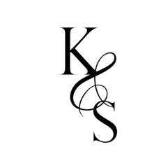 sk, ks, monogram logo. Calligraphic signature icon. Wedding Logo Monogram. modern monogram symbol. Couples logo for wedding