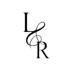 rl, lr, monogram logo. Calligraphic signature icon. Wedding Logo Monogram. modern monogram symbol. Couples logo for wedding