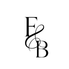 bf, fb, monogram logo. Calligraphic signature icon. Wedding Logo Monogram. modern monogram symbol. Couples logo for wedding
