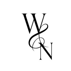 nw, wv, monogram logo. Calligraphic signature icon. Wedding Logo Monogram. modern monogram symbol. Couples logo for wedding