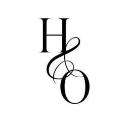 oh, ho, monogram logo. Calligraphic signature icon. Wedding Logo Monogram. modern monogram symbol. Couples logo for wedding