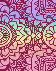 Mandala Art Digital Art. Colorful background. Wall Art