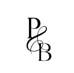 bp, pb, monogram logo. Calligraphic signature icon. Wedding Logo Monogram. modern monogram symbol. Couples logo for wedding