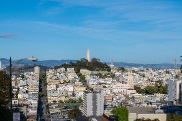 Panorama Blick auf San Francisco mit Coit Tower