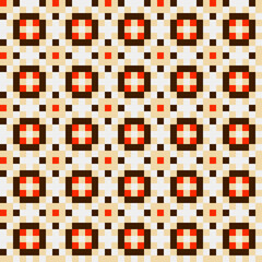 Fototapeta premium Abstract Cross Pattern generative computational art illustration