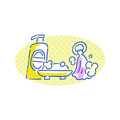 洗顔料セットのイラスト