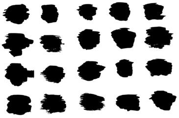 Set of Black rectangle vector grunge background for design template