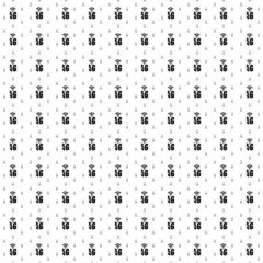 Square seamless background pattern from geometric shapes are different sizes and opacity. The pattern is evenly filled with big black 5G symbols. Vector illustration on white background