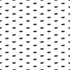 Square seamless background pattern from black handshake symbols. The pattern is evenly filled. Vector illustration on white background
