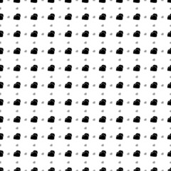 Square seamless background pattern from geometric shapes are different sizes and opacity. The pattern is evenly filled with big black boxing gloves symbols. Vector illustration on white background