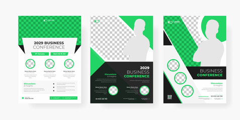 Professional Business conference flyer template design, corporate flyer bundle design 