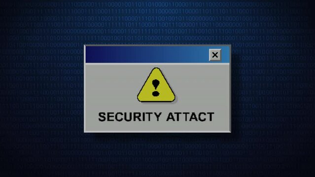 security attact Sign Glitch Modern Animation.glitch Old Screen Display.