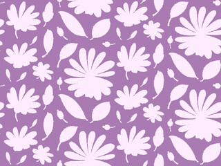 Seamless pattern  with flowers in doodle style