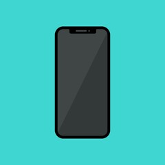 Touchscreen smartphone, mobile phone, handphone colored icon. Trendy flat style isolated symbol, for: illustration, outline, logo, mobile, app, emblem, design, web, ui, ux. Vector EPS 10