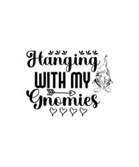 Gnome svg bundle, holiday gnome clipart, gnome sign with quote, gnome silhouettes svg cut file for cricut, print for shirt, png, dxf, eps