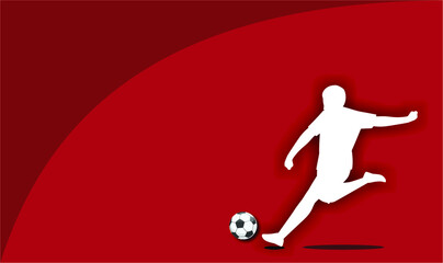 football player kicks the ball, soccer