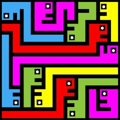 Snake pattern background. Abstract Bauhaus geometric pattern background.