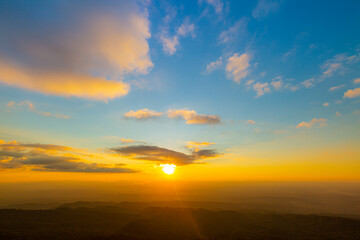 mountains and sky at sunset,Mountain landscape