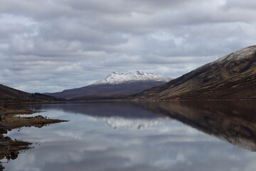 Loch a' Chroisg winter scottish highlands