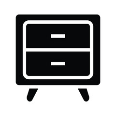 bedside table icon on a white background use for web and mobile. eps 10