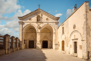 Sanctuary of San Michele Arcangelo (Saint Michael the Archangel), Monte Sant'Angelo, Foggia, Italy. UNESCO World Heritage Site. - obrazy, fototapety, plakaty