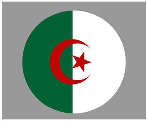 Algeria Flag National Africa Emblem Icon Vector Illustration Abstract Design Element