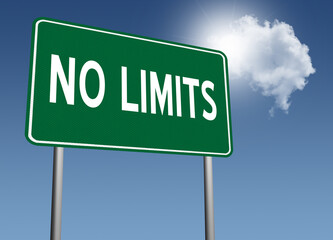 No Limits sign.