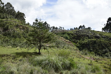 Fototapeta premium Peru, Qenko, located at Archaeological Park of Saqsaywaman. This archeological site Inca ruins is made up of limestone.