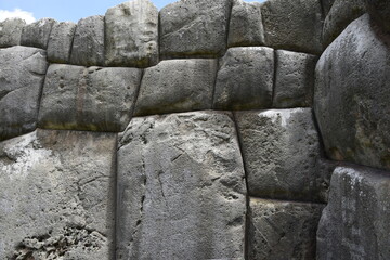 Giant stones that are perfectly carved to fit together at Saqsaywaman, Cusco