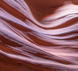 Wave pattern in sandstone of Upper Antelope Canyon, Navajo Nation Arizona