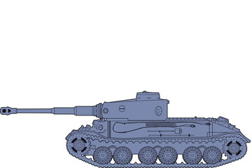 A variant of the Tiger tank from Ferdinand P, who lost the competition for a heavy breakthrough tank. One unit participated in the battle in the Battle of Kursk, where it was lost - obrazy, fototapety, plakaty