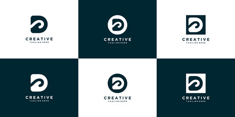Letter D logo design with modern concept Premium Vector