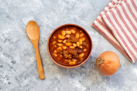Baked beans / Kuru Fasulye / Turkish Food.
