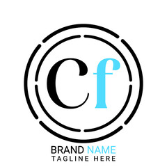 Cf Letter Logo design. white background.