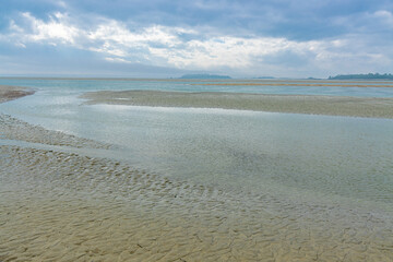 Obraz premium Tidal Flats on North Beach Tybee Island, Georgia, USA