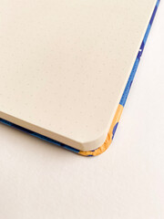 notebook on wooden background